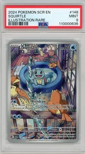 Squirtle 148/142 Stellar Crown Secret Illustration Rare Pokemon PSA 9 - Picture 1 of 2