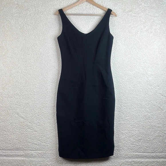 Vestido midi formal negro sin mangas Charles Chang Lima para mujer talla 6 Foto 1 de 4