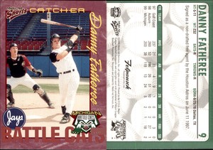 Danny Fatheree 2000 Multi-Ad Michigan Battle Cats #9 Card *AutographDen*