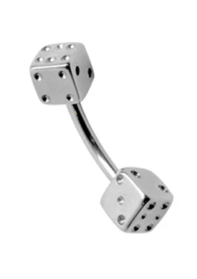 Piercing Titanio Gioiello Intimo Ombelico Banana 1,6mm E Due 5mm Acciaio Dadi - Immagine 1 di 2