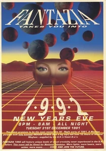Fantazia New Years Eve 1992 A3 poster! Dance of the Decade! 💥❤️