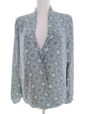 Max Studio  Größe L Grau Bluse Langarm Paisley Asymmetrisch - Bild 1 von 4