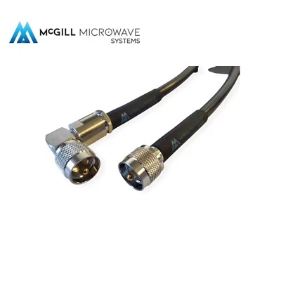 UHF Male Right angle to UHF male PL259 Cable RG213 Tinned Copper-LOWEST LOSS - Image 1 of 4