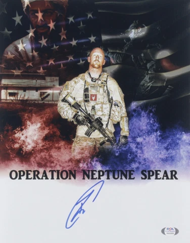 Robert O’Neill Autgraph Signed 11x14 Photo - PSA - Osama bin Laden - USA Cover