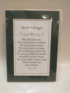 The Irish Prayer May God Give You Print Wall Art Sign Housewarming GIFT 7"X5" - Picture 1 of 9
