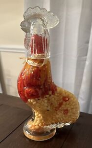 Glass Rooster Decorative Infused Vinegar Chili Glass Rooster Designer Bottle