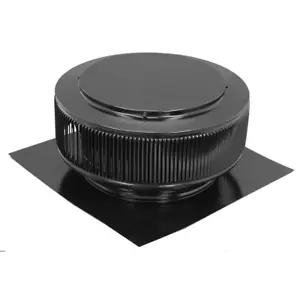 Active Ventilation Aluminum Roof Vent Wind Turbine 12 Inch Black Powder Coated - Picture 1 of 1