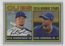 2016 Heritage Stars Chrome Refractor Carl Edwards Jr Kyle Schwarber Rookie RC