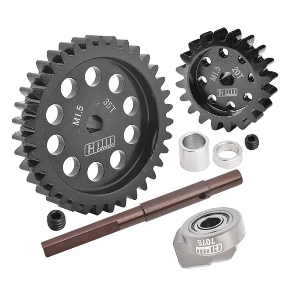 GPM 40Cr Carbon Steel M1.5 Spur Gear 35T + Motor Gear 20T for 1:5 Traxxas X Maxx - Image 1 of 2