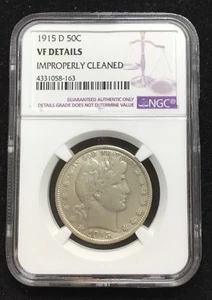 1915 D Barber Half NGC VF DETAILS # - Picture 1 of 3