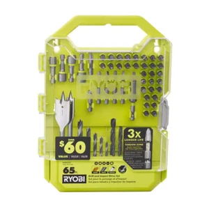 Brand NEW Ryobi A986501 - Drill Bit and Impact Drive Kit 65-piece Set - Picture 1 of 5