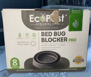EcoPest Supply Bed Bug Blocker Pro Interceptor Traps 8 Pack Child & Pet Safe - Picture 1 of 7