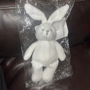 NIP PM Baby White Bunny Rabbit Small Plush 9” Stuffed Animal - Picture 1 of 4