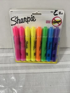 Sharpie Highlighter Chisel Tip, Assorted Colors Smear Guard - 8 Pack - Picture 1 of 3