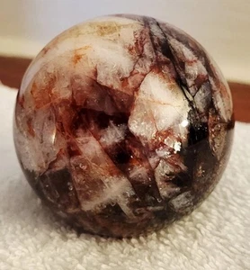 Fire Quartz Hematoid Sphere (188 grams & approx. 2 in) - Picture 1 of 12