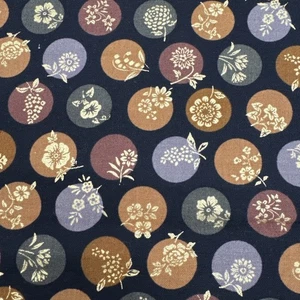 Metallic Gold "Oriental Garden" Black Cotton Fabric Artistic Expressions 44” #22 - Picture 1 of 9