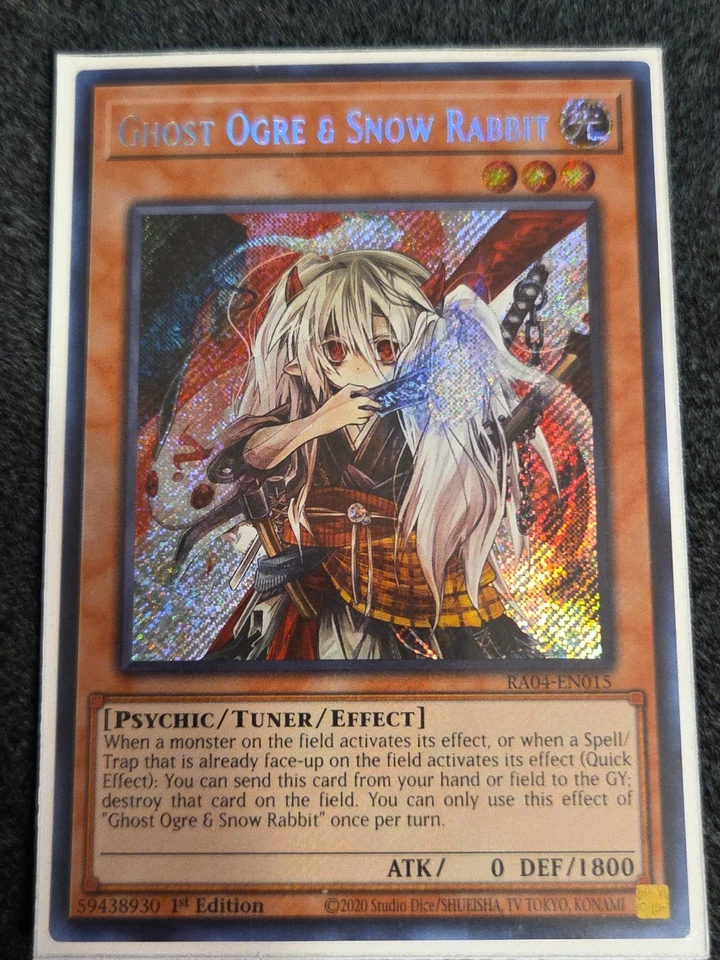 YuGiOh! - Ghost Ogre & Snow Rabbit RA04-EN015 Secret Rare 1st Edition Near Mint - Image 1 of 1
