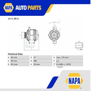 Alternator fits DACIA LOGAN EXPRESS 1.4 1.6 09 to 15 Bosch 8200727051 Quality - Picture 1 of 3