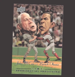 2008 Upper Deck #PP-11 Brack Obama/John McCain PRESIDENTIAL PREDICTORS - Picture 1 of 2