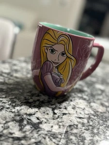 Disney Parks Rapunzel Reach For The Stars Kaffeebecher Tasse DISNEY rosa & türkis - Bild 1 von 4