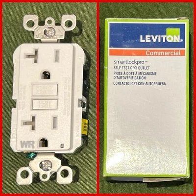 Leviton Autoprueba Smartlockpro GFCI Toma - Blanco - Comercial (Lote de 3) NUEVO Foto 1 de 4