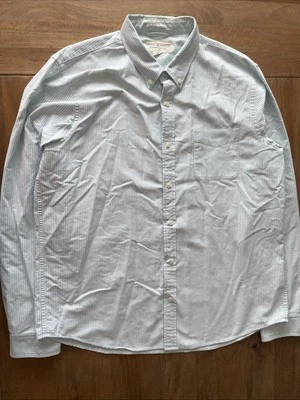 Camisa Denim & Supply Ralph Lauren Rayas Lona Abotonada Hombres XXL Informal Trabajo Foto 1 de 4