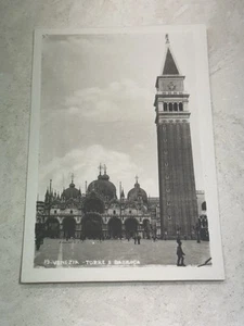 Vintage Postcard RPPC Venezia Venice Italy St. Marks’s Basilica & Bell Tower - Picture 1 of 4