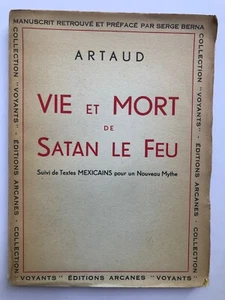 Antonin ARTAUD Vie et Mort de Satan le feu E/O sur arche 1953 + textes Mexicains - Imagen 1 de 8