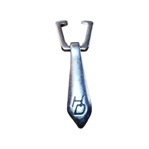 HD Harley Davidson Motor Cycles Silver Zipper Pull Thin Tie Shape Jacket/Bag - Picture 1 of 2