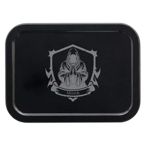 Grabado Láser DND Monje Juego de Rol Jugador Negro Mate 2oz Lata de Tabaco - Imagen 1 de 1