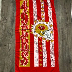 Vintage San Fran Francisco Frisco SF 49ers Niners NFL Football Big Beach Towel - Picture 1 of 3