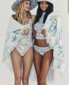 LoveShackFancy X Hurley Einteiler Wende-Badeanzug mit Blumenmuster Größe M 150 $ - Bild 1 von 9