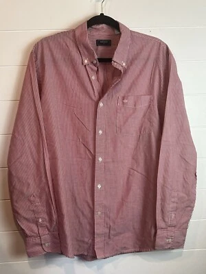 Camisa abotonada Dockers para hombre talla grande a rayas rojas/blancas Foto 1 de 4