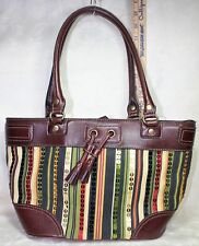 Croft & Borrow Faux Leather & Fabric Shoulder Bag