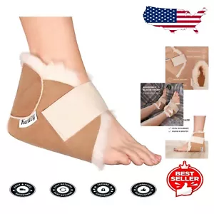 Comfortable Sheepskin Heel Cushions - Machine Washable Pads for Ulcer Prevention - Picture 1 of 8