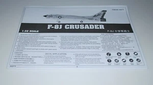 TRUMPETER F-8J CRUSADER 02273 ⭐PIEZAS⭐ FOLLETO DE INSTRUCCIONES 1/32 - Imagen 1 de 3