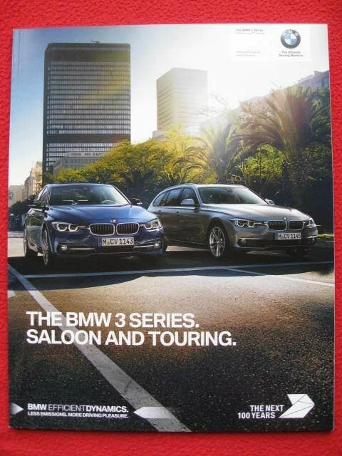 BMW. 3 Series Saloon & Touring 55 Page UK Sales Brochure. Dated March 2016. - Image 1 of 4