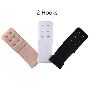 2 3 4 Hook Hooks Bra Extender Extension Strap Underwear Black White Beige Nude - Picture 1 of 9