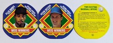 1988 MSA Weis Winners Discs #2 Ellis Burks RC, #8 Kevin Seitzer ROOKIE panel