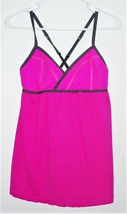 Lululemon Womens Babydoll Tank Size 8 Hot Pink Tank Padded Adjustable Strap  - Picture 1 of 6