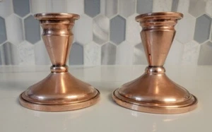 Copper Candlesticks Coppercraft Guild Taunton,MA. 1970s Purchasing the pair - Bild 1 von 12