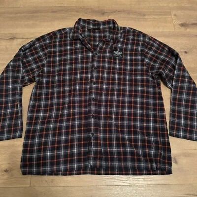 Camisa de pijama Harley Davidson de franela a cuadros con botones talla XL Foto 1 de 4