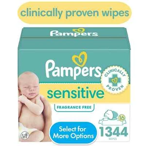 Pampers Sensitive Baby Wipes 16-Pack 1344 Wipes - Picture 1 of 6