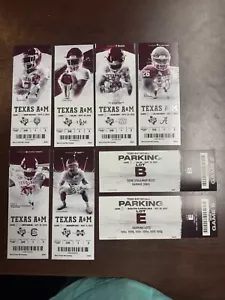 2023 Texas A&M Aggies Football Full Ticket Stub 8 Lot New Mexico ULM Auburn - Picture 1 of 6
