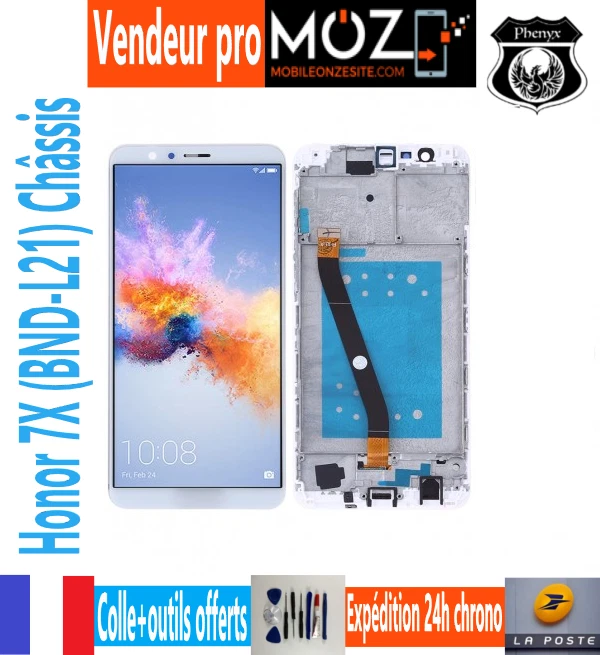 Vitre Tactile et Ecran pour Huawei Honor 7x - Blanc