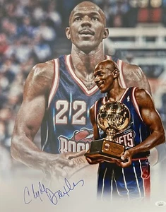 Clyde Drexler Signed Autographed 16x20 Photo JSA Authen Houston Rockets 2 - Picture 1 of 2