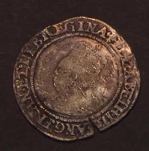 ENGLAND. 1560-1561 Elizabeth I shilling. Seaby 2555, 2nd issue, VG. - Picture 1 of 2