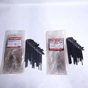 Set of 2 Craftsman 20 pc. Hex Keys 46677 Metric 46696 SAE NOS - Picture 1 of 6
