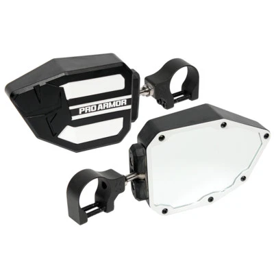 Conjunto de espelhos separadores Pro Armor visão lateral branco 1,75" Polaris Can-Am universal - Imagem 1 de 2