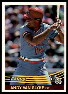 1984 Donruss #83 Andy Van Slyke RC Rookie St. Louis Cardinals Baseball Card